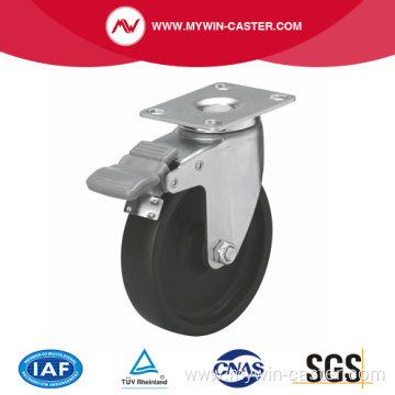 Light 4 Inch 70Kg Plate Brake PO Caster